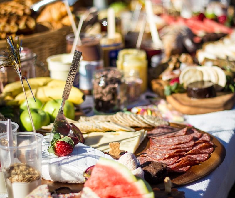 cooked food on table